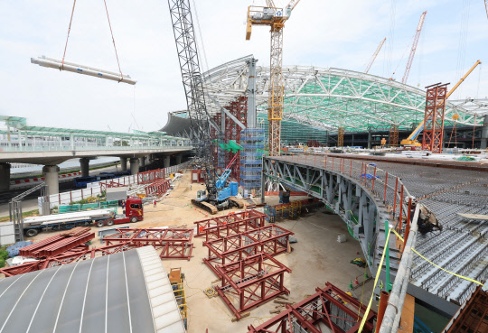 20일 인천국제공항 4단계 건설 현장. <연합뉴스>